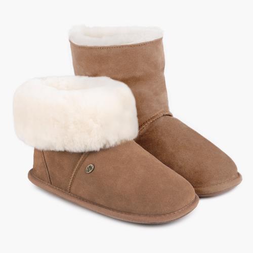 Ladies Albery Sheepskin Slipper Chestnut Extra Image 6